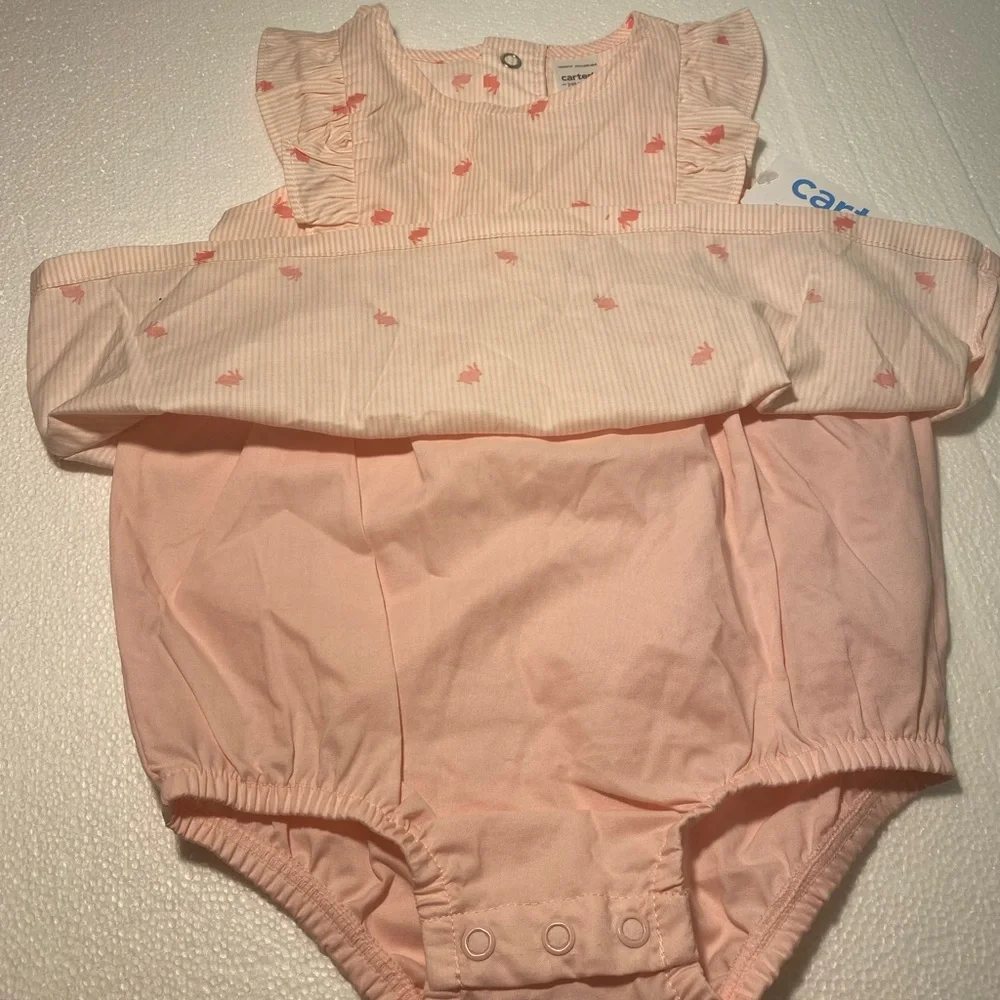 Carter's Pink Diaper Cover Ruffle Design